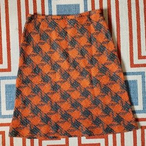 1960's Houndstooth "Sportempos" A-Line Skirt // Vintage Clothing